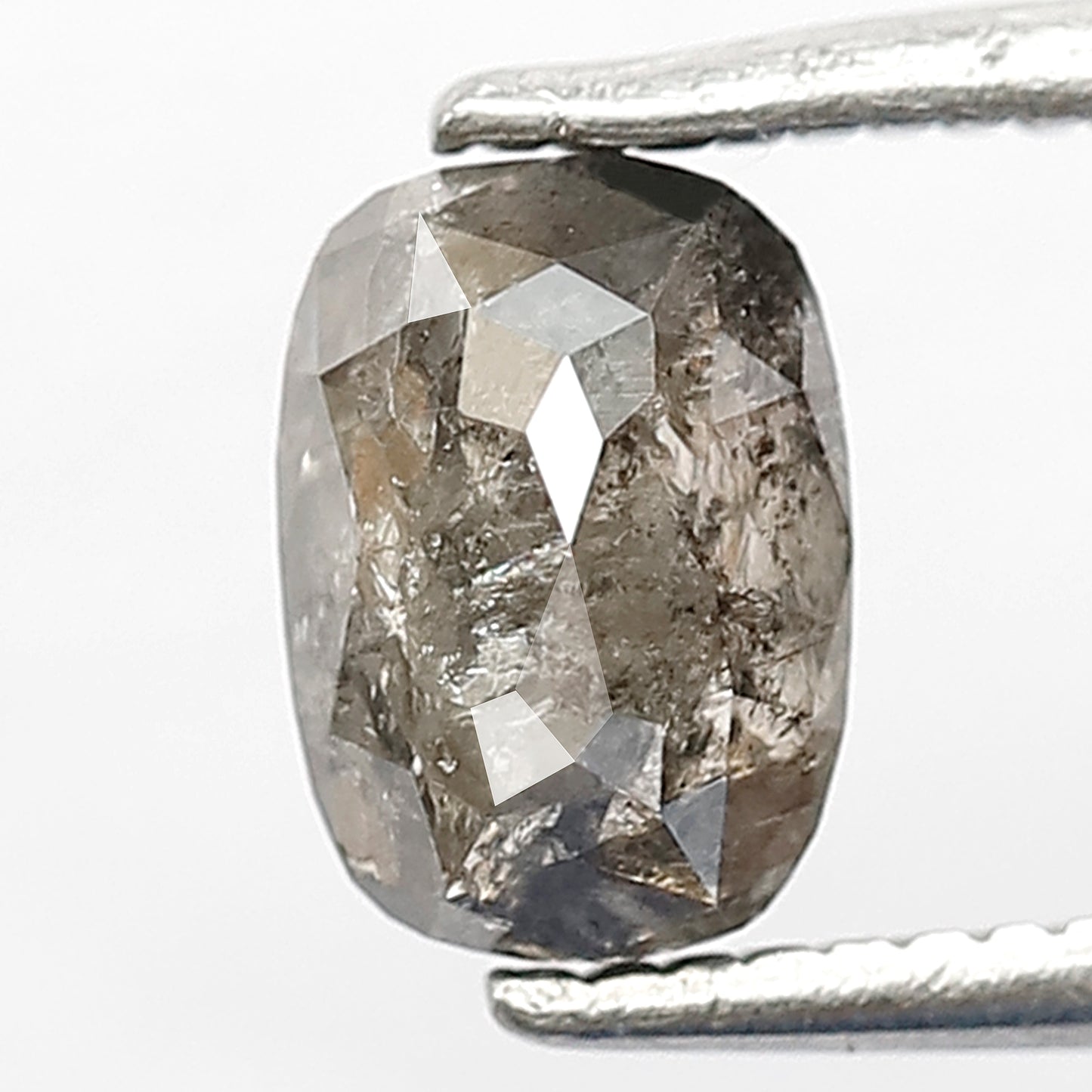 0.93 CT OVAL Shape Natural Loose Diamond,Grey Black Color Diamond,6 mm Oval shape Salt and Pepper Diamond for making custom engagement ring