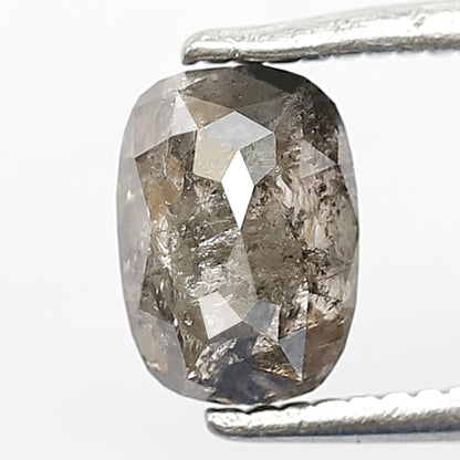 0.93 CT OVAL Shape Natural Loose Diamond,Grey Black Color Diamond,6 mm Oval shape Salt and Pepper Diamond for making custom engagement ring