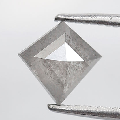 0.90 CT Kite Shape Salt and Pepper Diamond  7 MM Natural Loose Grey Color Diamond