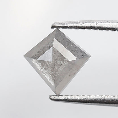 0.90 CT Kite Shape Salt and Pepper Diamond  7 MM Natural Loose Grey Color Diamond