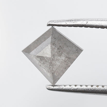 0.90 CT Kite Shape Salt and Pepper Diamond  7 MM Natural Loose Grey Color Diamond