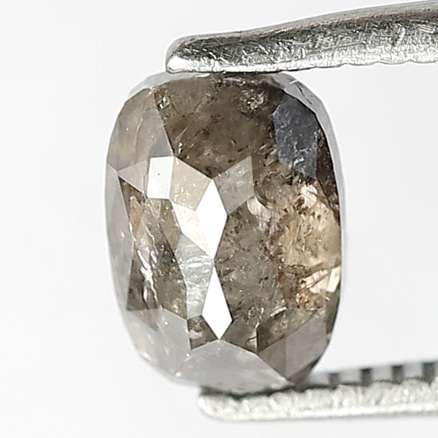 0.93 CT OVAL Shape Natural Loose Diamond,Grey Black Color Diamond,6 mm Oval shape Salt and Pepper Diamond for making custom engagement ring