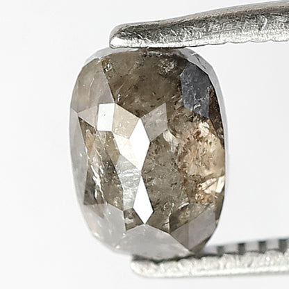 0.93 CT OVAL Shape Natural Loose Diamond,Grey Black Color Diamond,6 mm Oval shape Salt and Pepper Diamond for making custom engagement ring