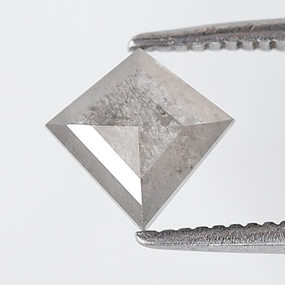 0.90 CT Kite Shape Salt and Pepper Diamond  7 MM Natural Loose Grey Color Diamond