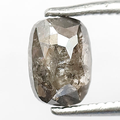 0.93 CT OVAL Shape Natural Loose Diamond,Grey Black Color Diamond,6 mm Oval shape Salt and Pepper Diamond for making custom engagement ring