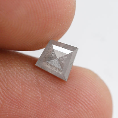 0.90 CT Kite Shape Salt and Pepper Diamond  7 MM Natural Loose Grey Color Diamond