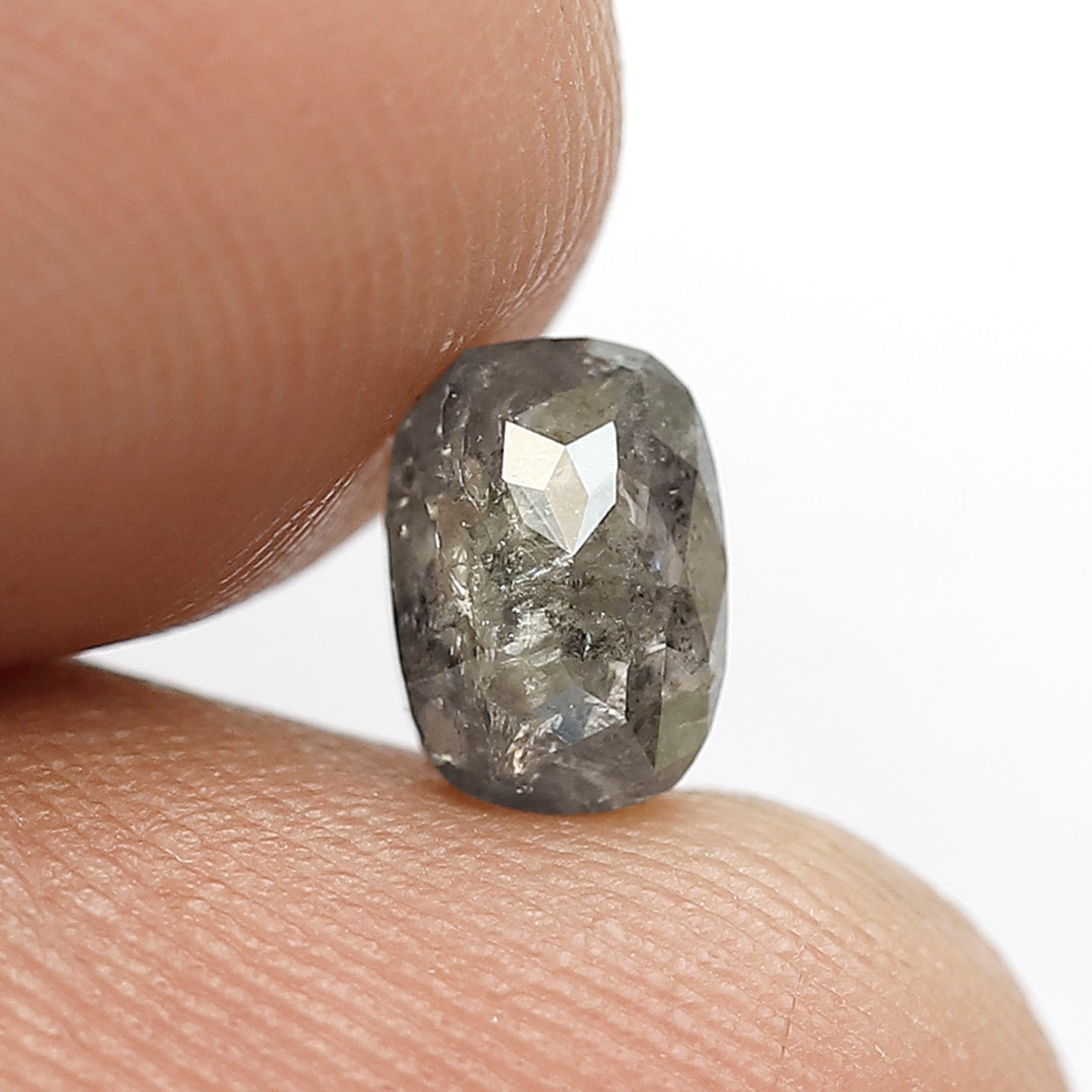 0.93 CT OVAL Shape Natural Loose Diamond,Grey Black Color Diamond,6 mm Oval shape Salt and Pepper Diamond for making custom engagement ring