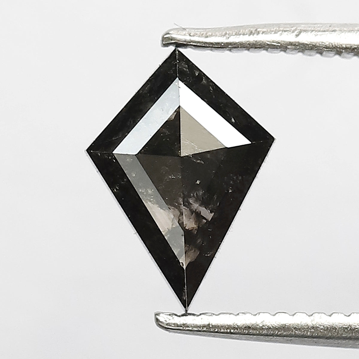 Ethical Kite Shape Loose Diamond 0.91 CT, 9.10 mm Natural Salt and Pepper Diamond for Custom Jewelry