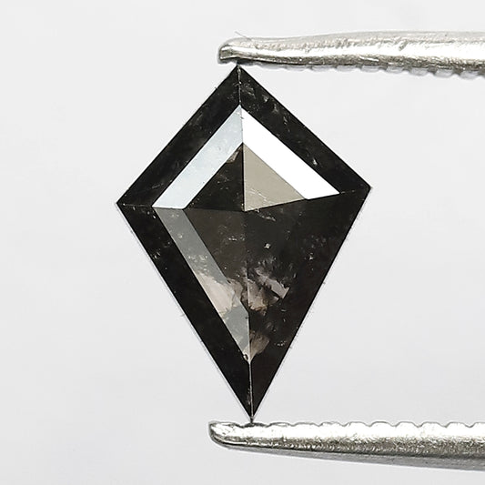 Ethical Kite Shape Loose Diamond 0.91 CT, 9.10 mm Natural Salt and Pepper Diamond for Custom Jewelry