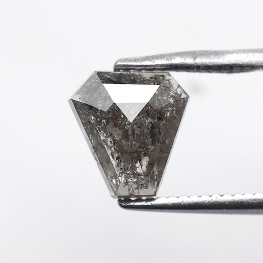 Geometric Cut 1.19 Ct Salt and Pepper Diamond, Natural Gray Black Ethical Diamond, Loose Stone for Engagement Ring