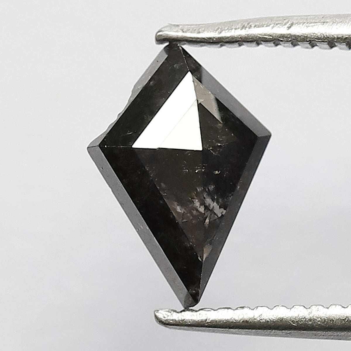 Ethical Kite Shape Loose Diamond 0.91 CT, 9.10 mm Natural Salt and Pepper Diamond for Custom Jewelry