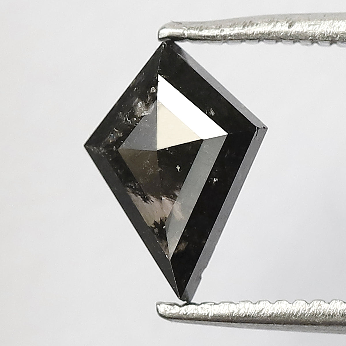 Ethical Kite Shape Loose Diamond 0.91 CT, 9.10 mm Natural Salt and Pepper Diamond for Custom Jewelry