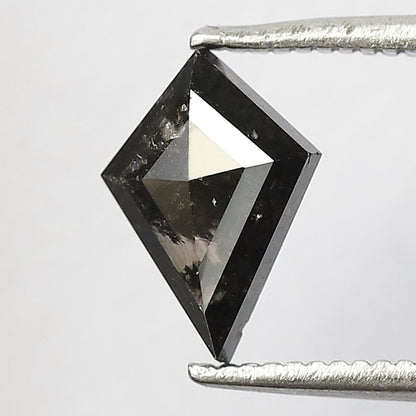 Ethical Kite Shape Loose Diamond 0.91 CT, 9.10 mm Natural Salt and Pepper Diamond for Custom Jewelry