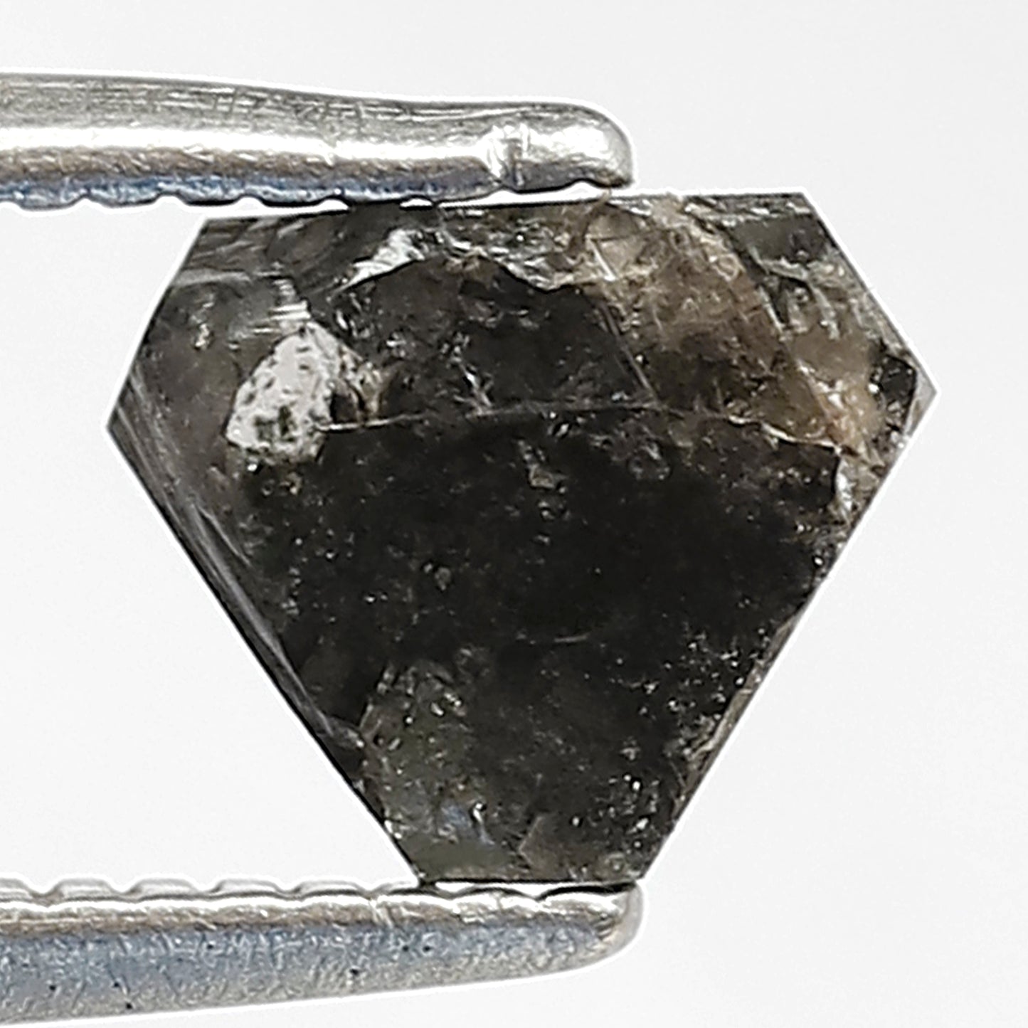 1.01 CT GEOMETRIC Shape Natural loose diamond, black grey color salt and pepper diamond, 5 mm Geometric diamond for making custom pendent