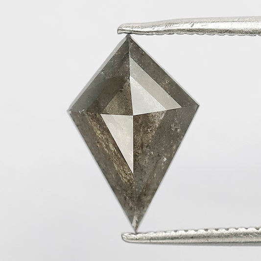 1.64 CT Kite Shape Salt and Pepper Diamond | Natural Gray Black Loose Earth Mined Diamond For Making Wedding Band