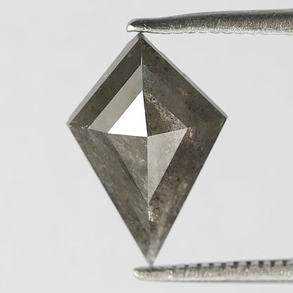 1.64 CT Kite Shape Salt and Pepper Diamond | Natural Gray Black Loose Earth Mined Diamond For Making Wedding Band