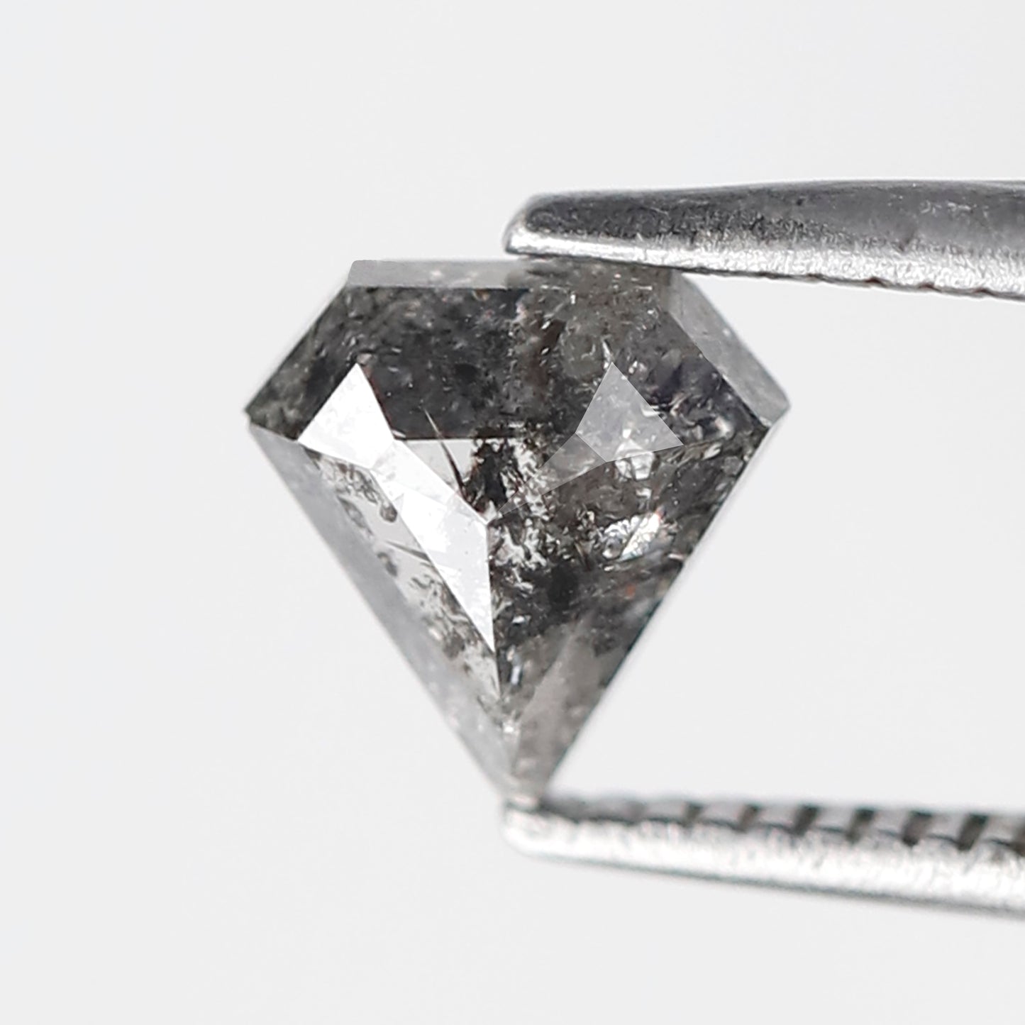 0.79 Ct Pentagon Salt and Pepper Diamond, Natural Gray Black Loose Diamond, Earth Mined Stone for Ring or Pendant