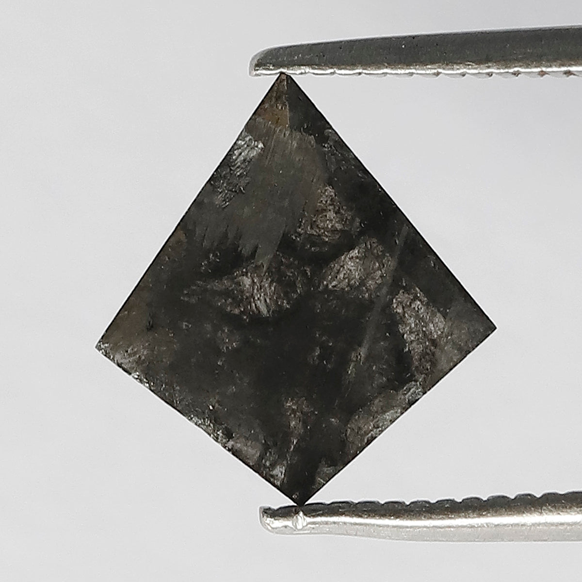 0.98 CT Kite Shape Gray Black Loose Diamond, 10.50 mm Natural Salt and Pepper Diamond For Bridal Ring