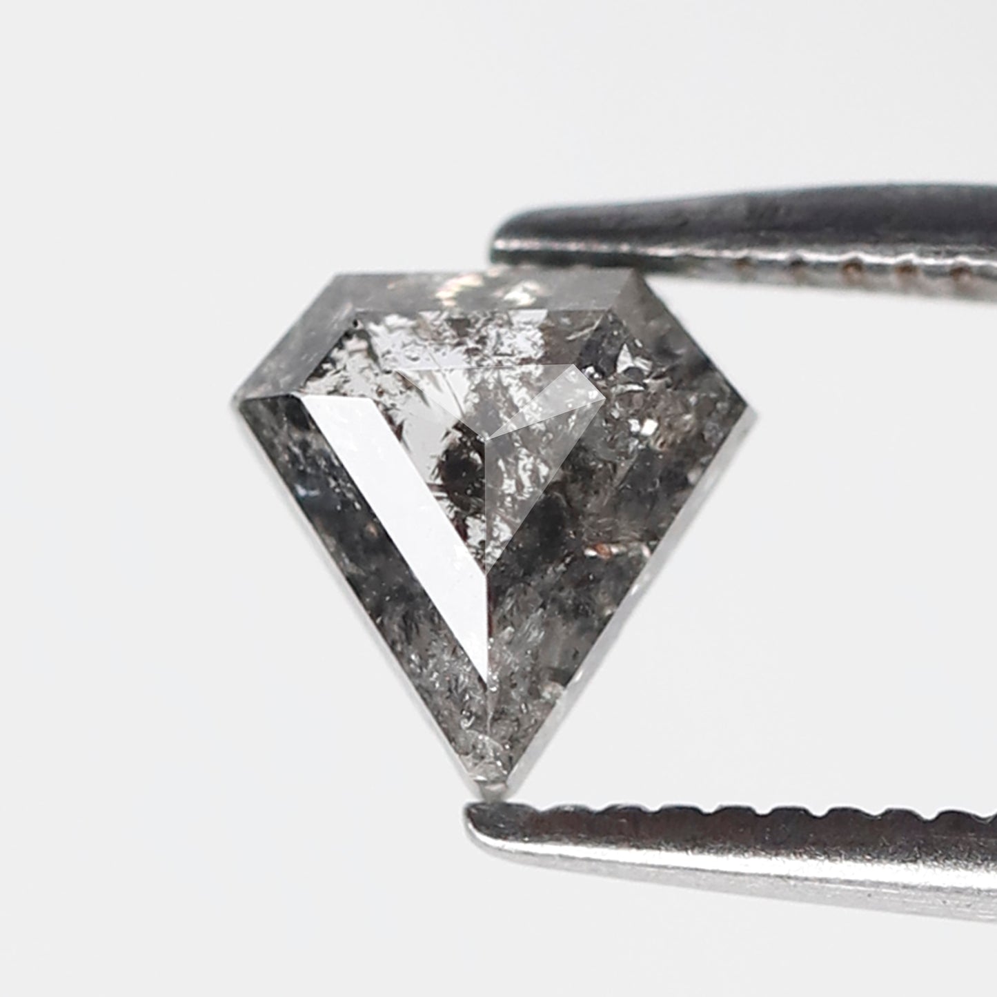 0.79 Ct Pentagon Salt and Pepper Diamond, Natural Gray Black Loose Diamond, Earth Mined Stone for Ring or Pendant