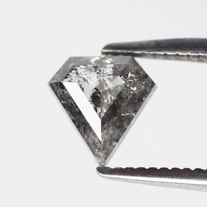 0.79 Ct Pentagon Salt and Pepper Diamond, Natural Gray Black Loose Diamond, Earth Mined Stone for Ring or Pendant