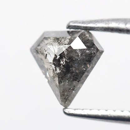0.79 Ct Pentagon Salt and Pepper Diamond, Natural Gray Black Loose Diamond, Earth Mined Stone for Ring or Pendant