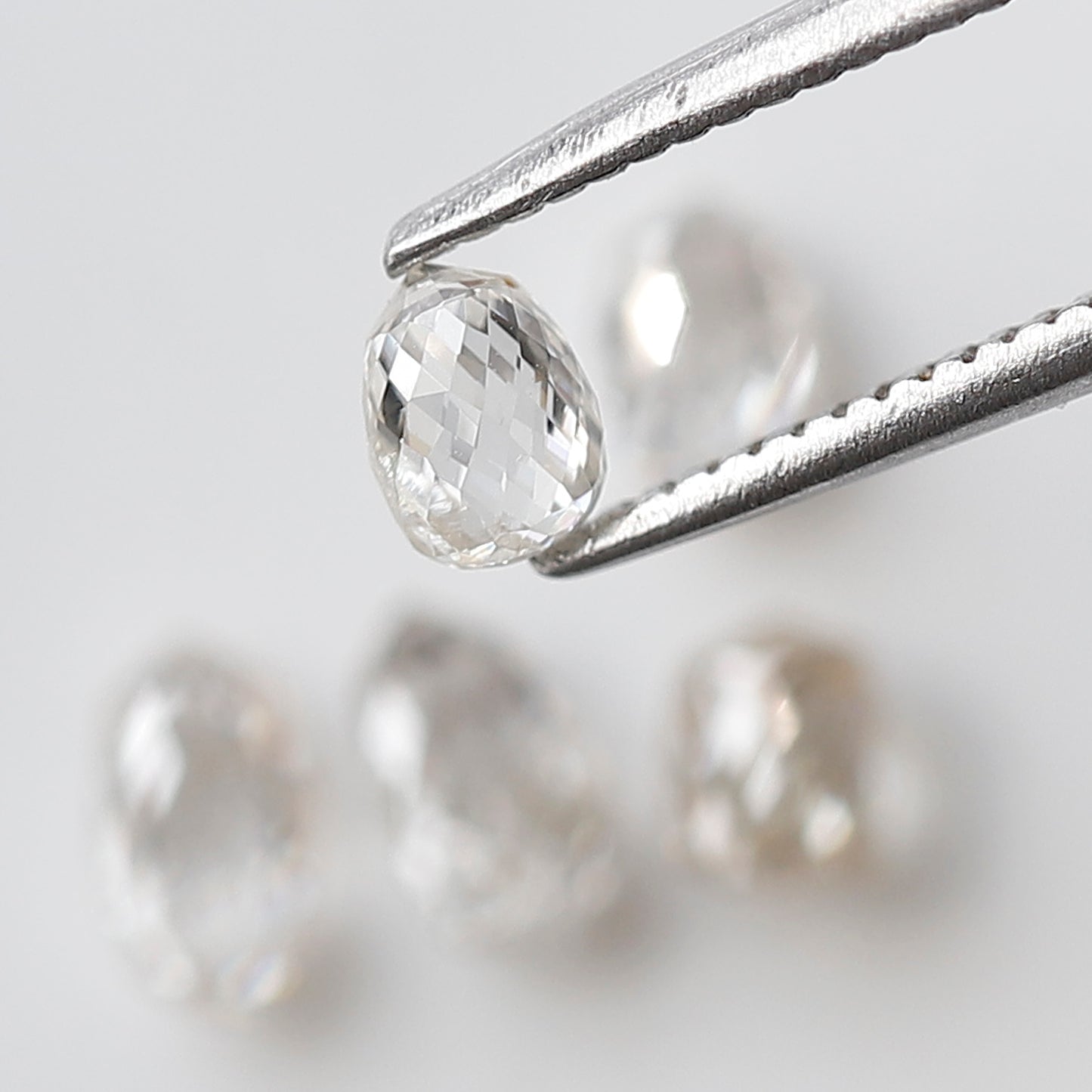 1.34 Ct Total 4 Briolette Diamonds, Rose Cut GH VS-SI Natural Loose Diamonds for Earrings or Jewelry