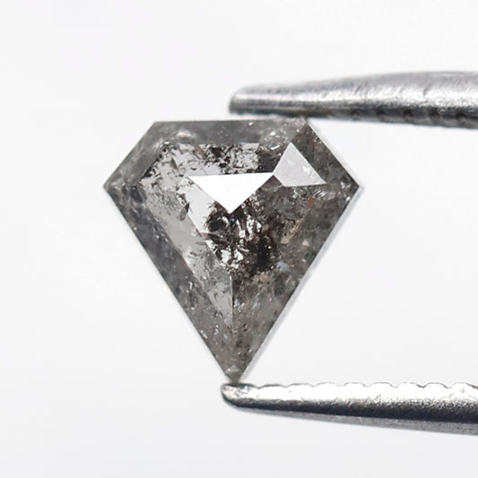 0.79 Ct Pentagon Salt and Pepper Diamond, Natural Gray Black Loose Diamond, Earth Mined Stone for Ring or Pendant