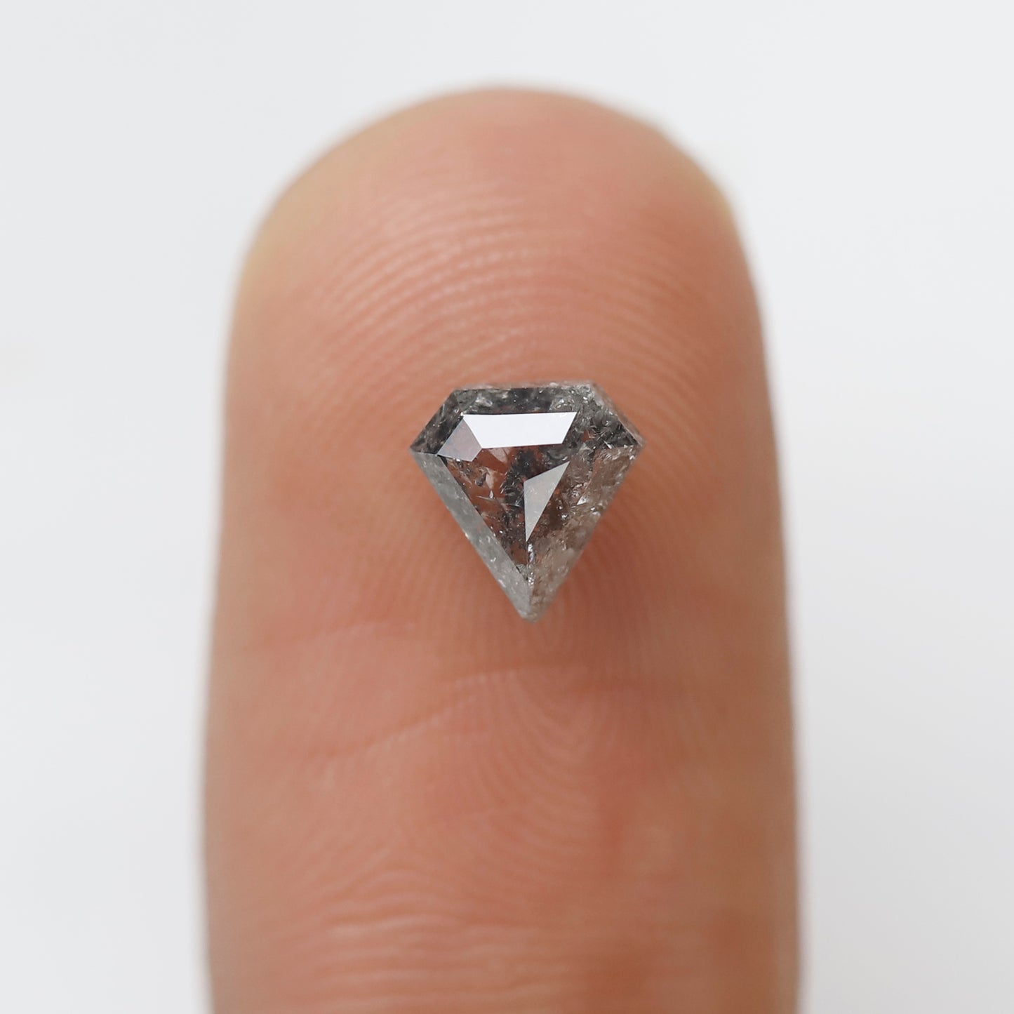 0.79 Ct Pentagon Salt and Pepper Diamond, Natural Gray Black Loose Diamond, Earth Mined Stone for Ring or Pendant