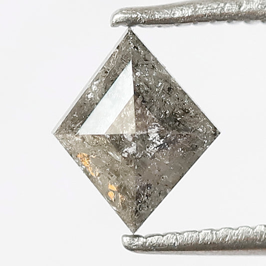 0.71 CT Natural Loose Kite Shape 6 mm Earth mined Grey Black color salt and pepper polished diamond, Best price Diamond for Alternative pear