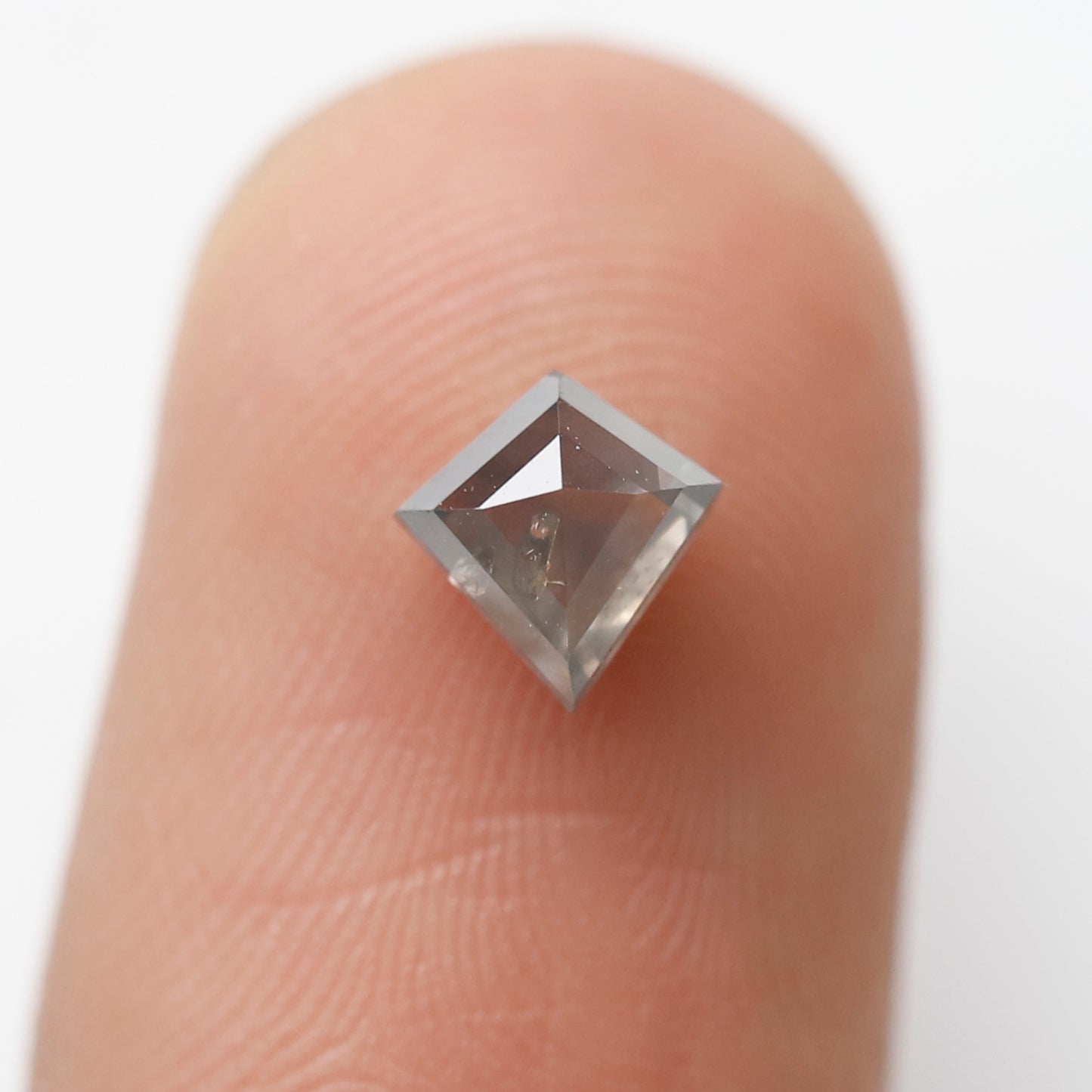 Kite Cut 0.69 Ct Salt and Pepper Diamond, Natural Gray Black Earth Mined Diamond, Loose Stone for Custom Pendant