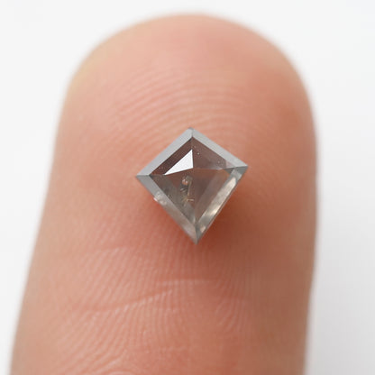 Kite Cut 0.69 Ct Salt and Pepper Diamond, Natural Gray Black Earth Mined Diamond, Loose Stone for Custom Pendant