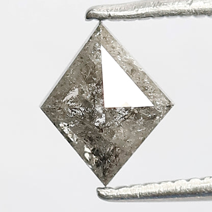 0.71 CT Natural Loose Kite Shape 6 mm Earth mined Grey Black color salt and pepper polished diamond, Best price Diamond for Alternative pear