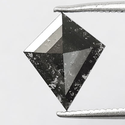 0.69 CT Kite cut Natural Loose Earth Mined Diamond, 10.60 mm Gray Black Salt and Pepper Diamond For Bridal Jewelry