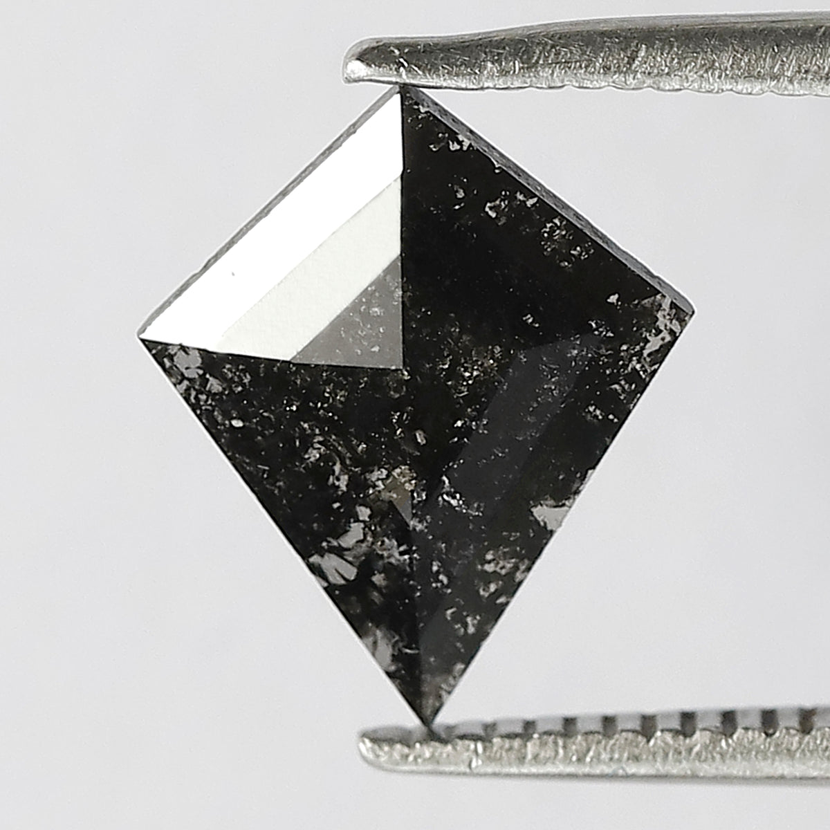 0.69 CT Kite cut Natural Loose Earth Mined Diamond, 10.60 mm Gray Black Salt and Pepper Diamond For Bridal Jewelry