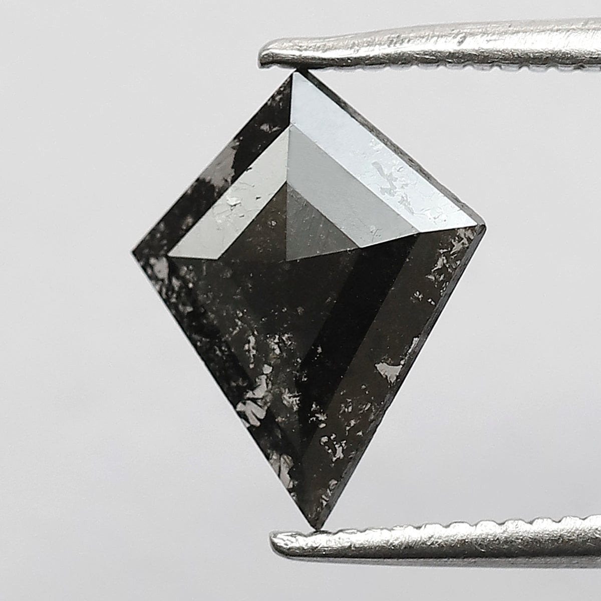 0.69 CT Kite cut Natural Loose Earth Mined Diamond, 10.60 mm Gray Black Salt and Pepper Diamond For Bridal Jewelry