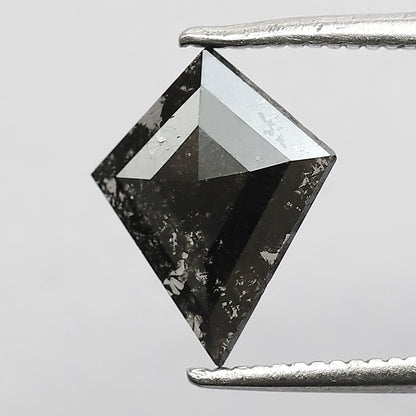 0.69 CT Kite cut Natural Loose Earth Mined Diamond, 10.60 mm Gray Black Salt and Pepper Diamond For Bridal Jewelry