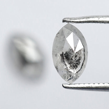 Earth Mined Marquise Diamond Pair 1.14 CT, Misty White Salt and Pepper Diamonds for Custom Stud Earrings