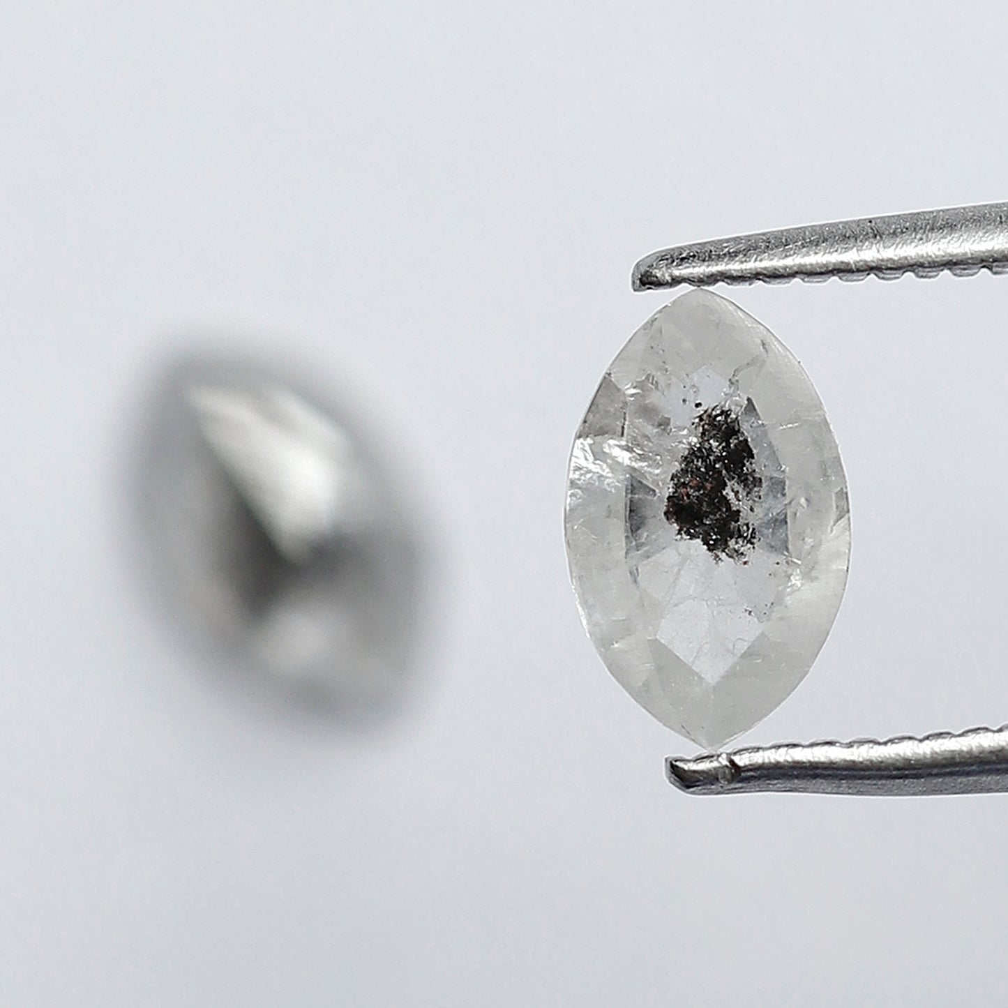 Earth Mined Marquise Diamond Pair 1.14 CT, Misty White Salt and Pepper Diamonds for Custom Stud Earrings