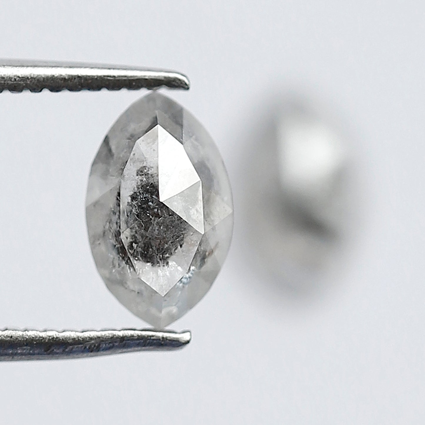 Earth Mined Marquise Diamond Pair 1.14 CT, Misty White Salt and Pepper Diamonds for Custom Stud Earrings