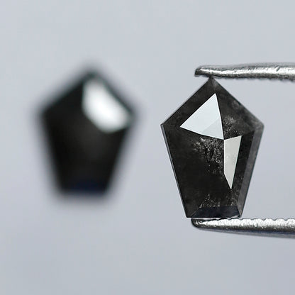 1.22 CT Marquise Gray Black Diamond Pair, 8.00 mm Salt and Pepper Earth Mined Loose Diamonds for Stud Earrings