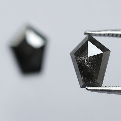 1.22 CT Marquise Gray Black Diamond Pair, 8.00 mm Salt and Pepper Earth Mined Loose Diamonds for Stud Earrings