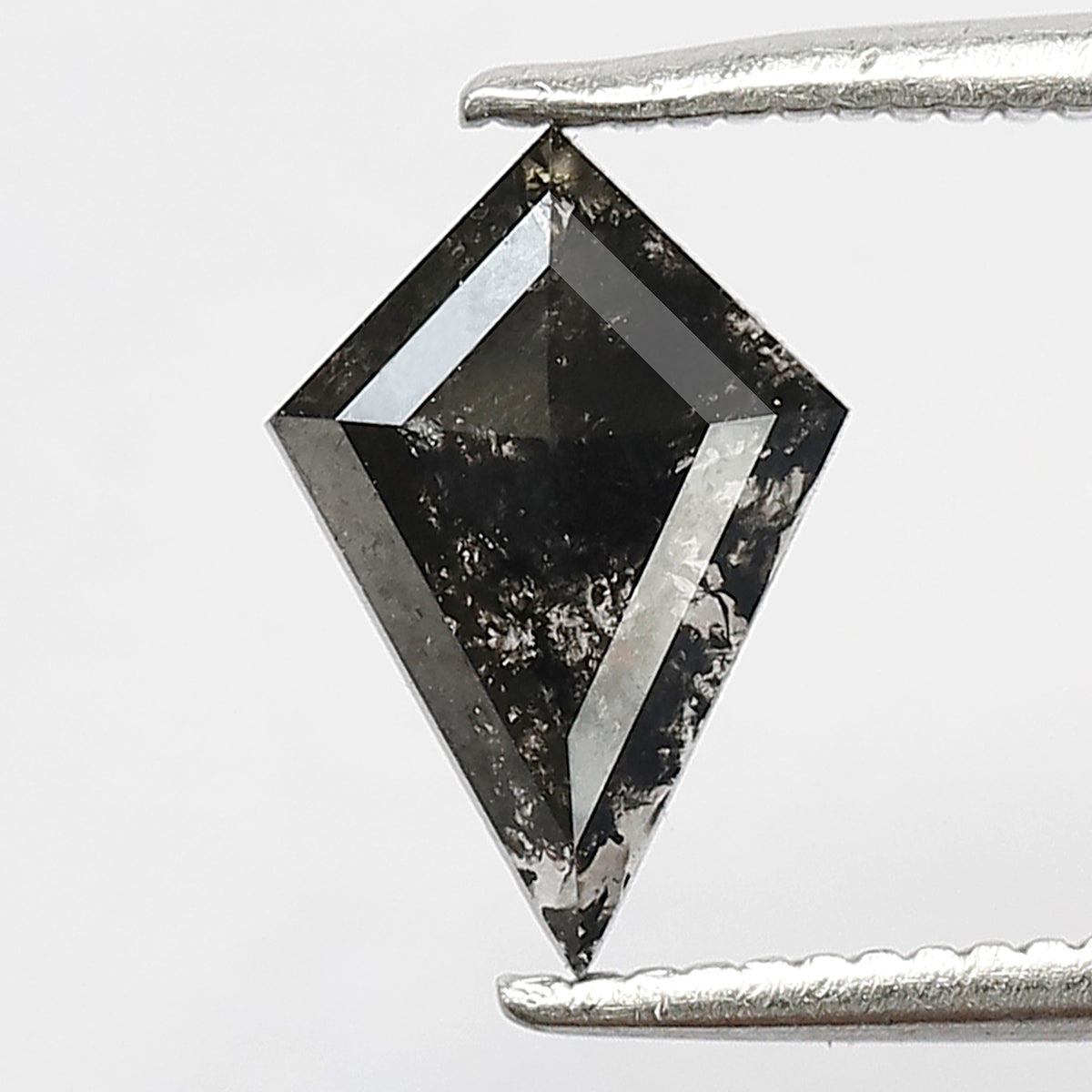 0.70 CT Kite Shape Conflict Free Loose Diamond, Natural Gray Black Salt and Pepper Diamond