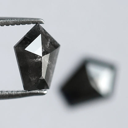 1.22 CT Marquise Gray Black Diamond Pair, 8.00 mm Salt and Pepper Earth Mined Loose Diamonds for Stud Earrings