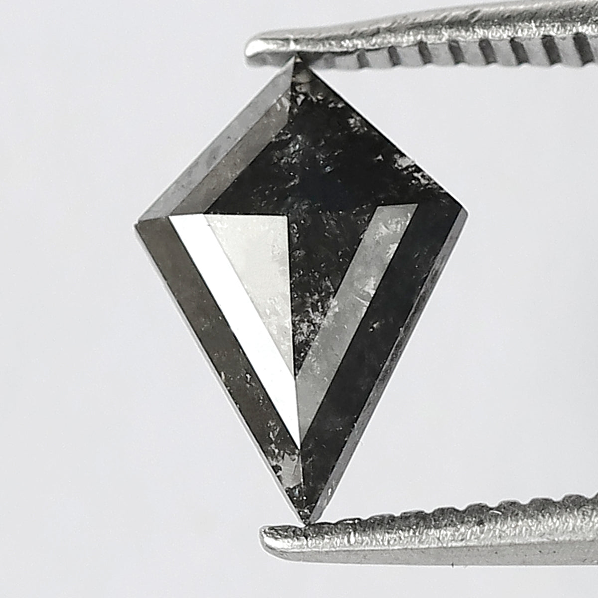 0.70 CT Kite Shape Conflict Free Loose Diamond, Natural Gray Black Salt and Pepper Diamond