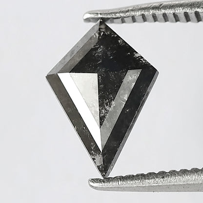 0.70 CT Kite Shape Conflict Free Loose Diamond, Natural Gray Black Salt and Pepper Diamond
