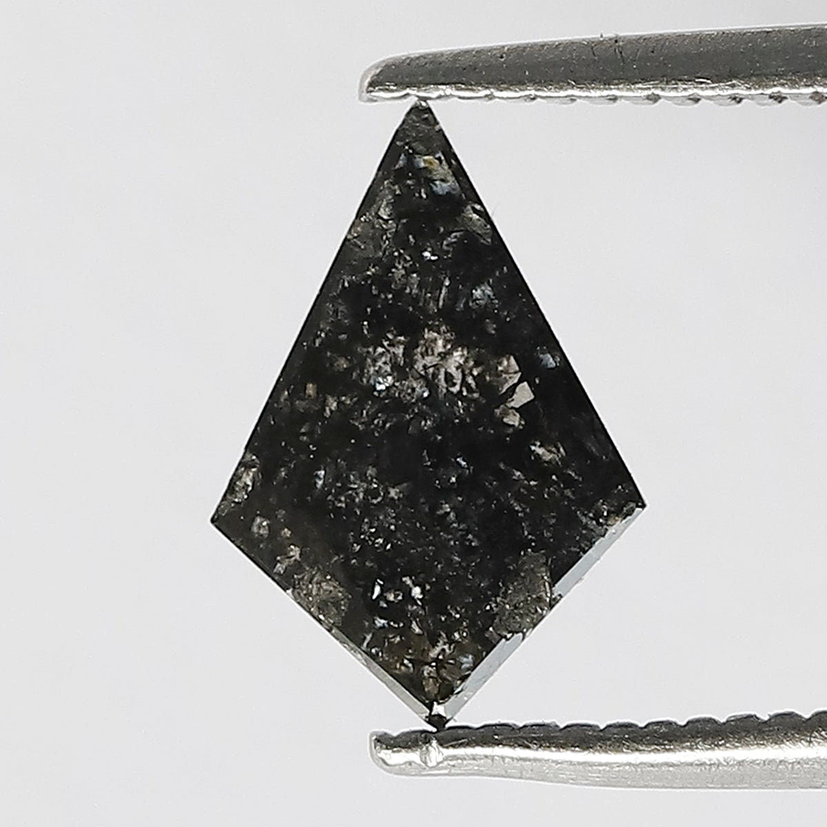 0.70 CT Kite Shape Conflict Free Loose Diamond, Natural Gray Black Salt and Pepper Diamond
