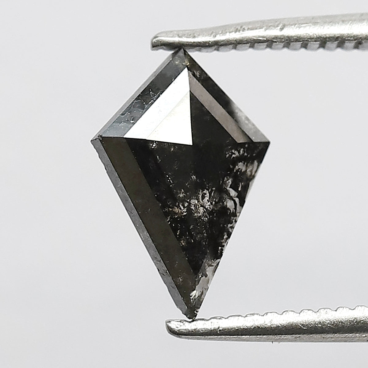 0.70 CT Kite Shape Conflict Free Loose Diamond, Natural Gray Black Salt and Pepper Diamond