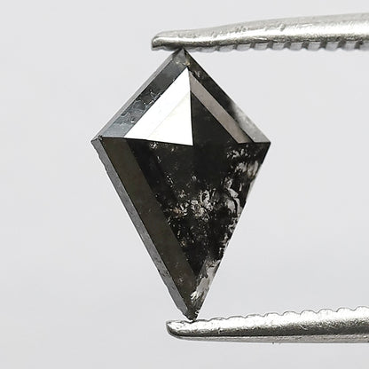 0.70 CT Kite Shape Conflict Free Loose Diamond, Natural Gray Black Salt and Pepper Diamond