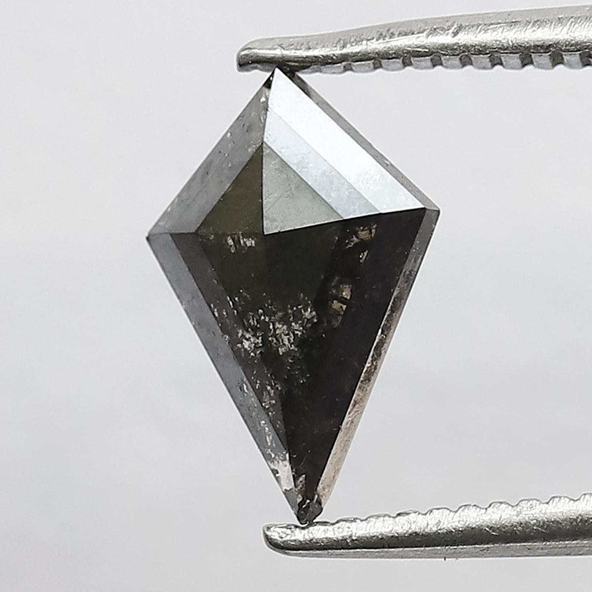 0.70 CT Kite Shape Conflict Free Loose Diamond, Natural Gray Black Salt and Pepper Diamond