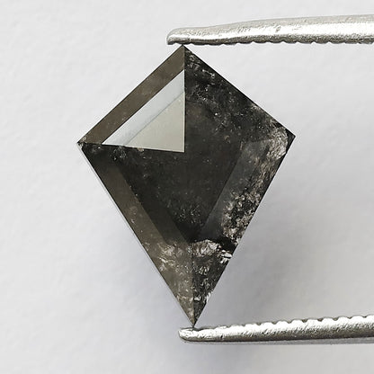 1.69 CT Kite Shape Natural Loose Earth Mined Diamond, 11.80 mm Salt and Pepper Diamond For Engagement Jewelry